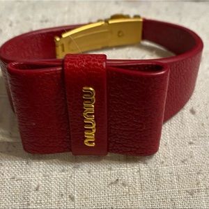 Authentic Miu Miu Red Bow Bracelet
